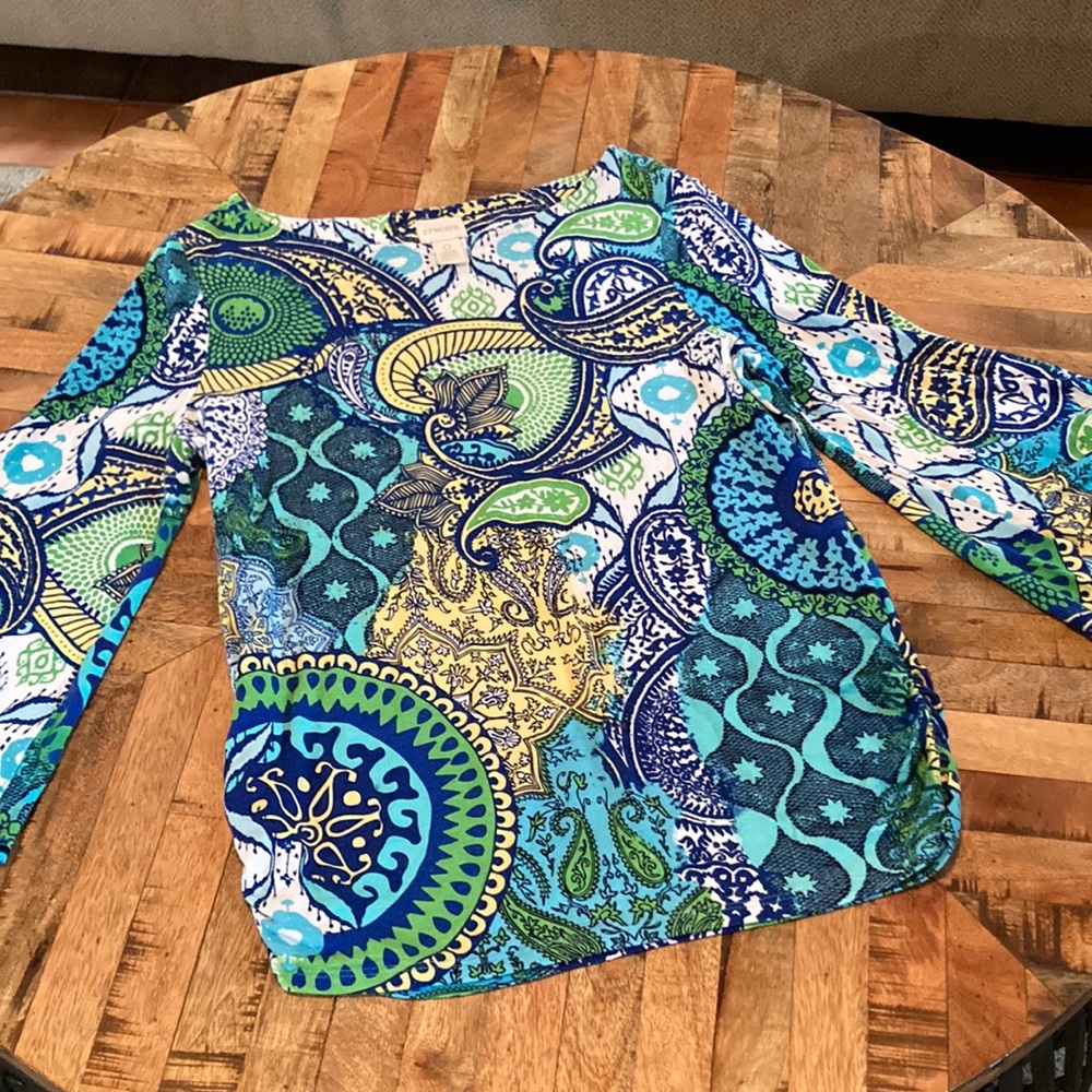 Chico’s paisley top.  0
